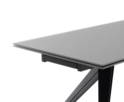 Esstisch Nemuro | grau / schwarz | ausziehbar | 160(240) x 90