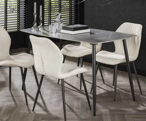 Esstisch Ong | Keramik | hellgrau | 140cm