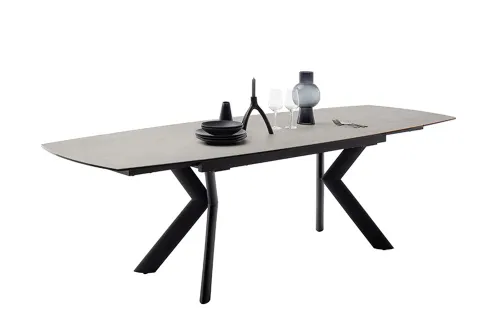 Esstisch Ossana | anthrazit / schwarz | ausziehbar | 180(260) x 100