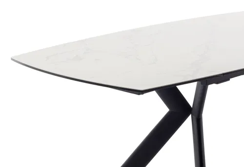 Esstisch Ossana | Creme / schwarz | ausziehbar | 180(260) x 100