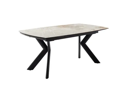 Esstisch Ossana | grau / schwarz | ausziehbar | 180(260) x 100