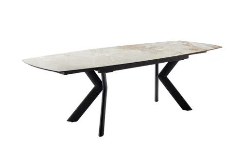 Esstisch Ossana | grau / schwarz | ausziehbar | 180(260) x 100