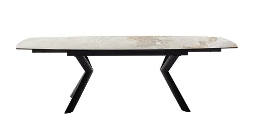 Esstisch Ossana | grau / schwarz | ausziehbar | 180(260) x 100