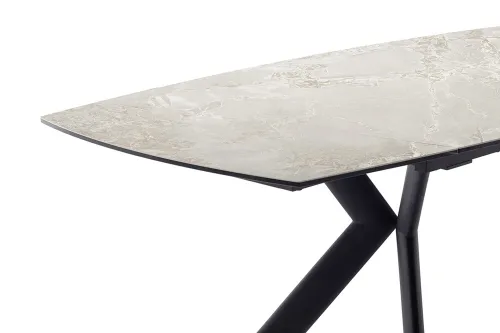 Esstisch Ossana | grau / schwarz | ausziehbar | 180(260) x 100