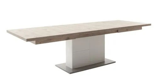 Esstisch Palermo | 180(280)x100 | ausziebar | Soft white / Viking Oak