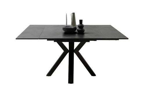 Esstisch Pallini | anthrazit / schwarz | ausziehbar | 90(150) x 90