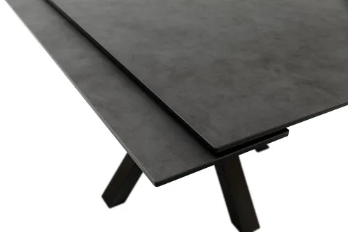 Esstisch Pallini | anthrazit / schwarz | ausziehbar | 90(150) x 90