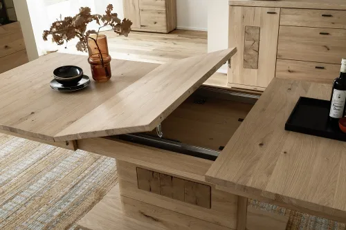Esstisch Palma | ausziehbar | Ast /Balkeneiche | 180(230)x100