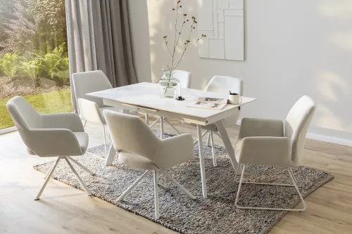 Esstisch Parenzo | weiß | ausziehbar | 140(180) x 90