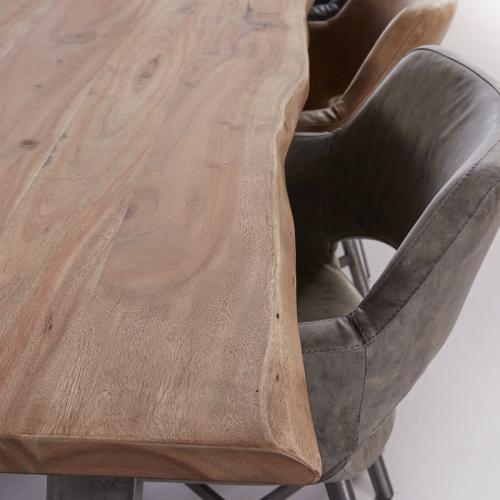 Esstisch Phasis | Akazie massiv | 240/300x100 | verschiedene Größen | Baumstamm | natur