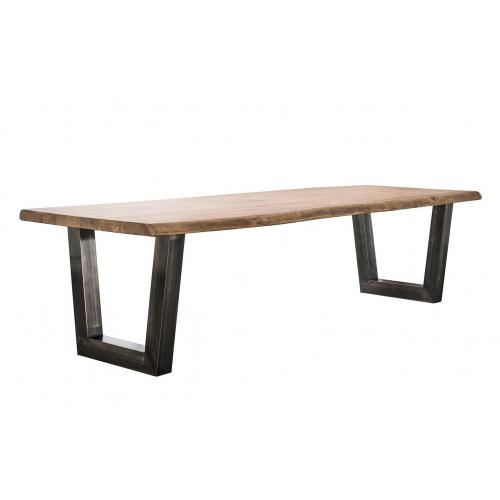 Esstisch Phasis | Akazie massiv | 240/300x100 | verschiedene Größen | Baumstamm | natur