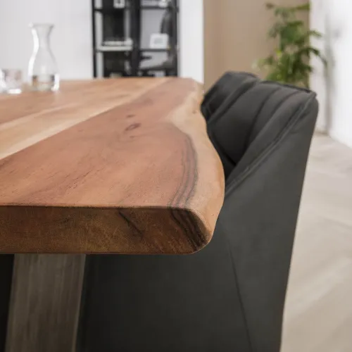 Esstisch Phasis | Akazie massiv | Baumstamm | natur 300x100