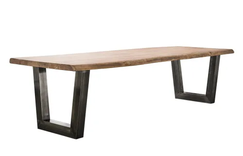 Esstisch Phasis | Akazie massiv | Baumstamm | natur 300x100