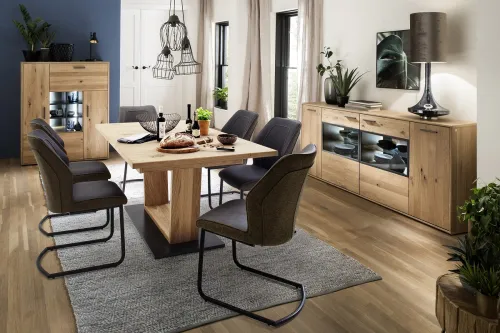 Esstisch Portland | ausziehbar | 180 (280)x100 | Asteiche Bianco