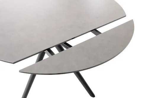 Esstisch Rubikon | anthrazit | rund | ausziehbar | Ø 90(135) cm
