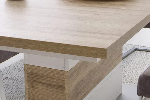 Esstisch Säulentisch Brixen | ausziehbar | Pinie Aurelio / Grandson Oak | 180(280) x 100