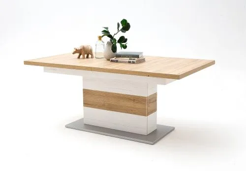 Esstisch Säulentisch Brixen | ausziehbar | Pinie Aurelio / Grandson Oak | 180(280) x 100