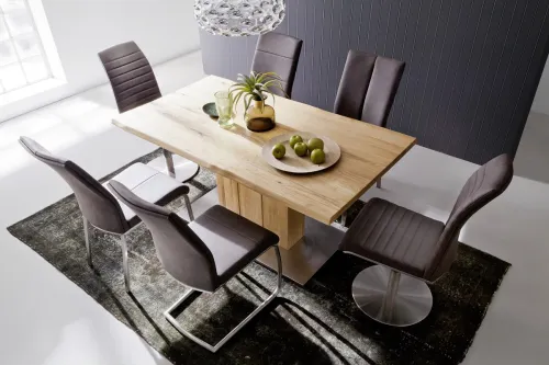 Esstisch Säulentisch Greta | Balkeneiche massiv | 220 x 100 cm