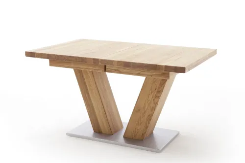 Esstisch Säulentisch Managua ausziehbar | Wildeiche massiv | 140/180 | verschiedene Größen