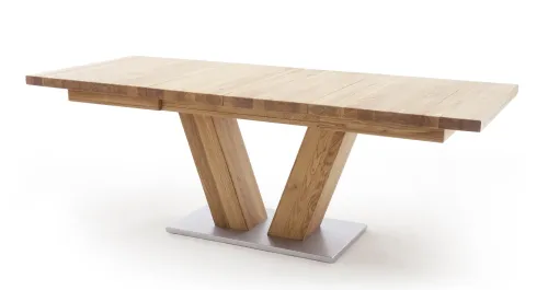 Esstisch Säulentisch Managua ausziehbar | Wildeiche massiv | 140/180 | verschiedene Größen