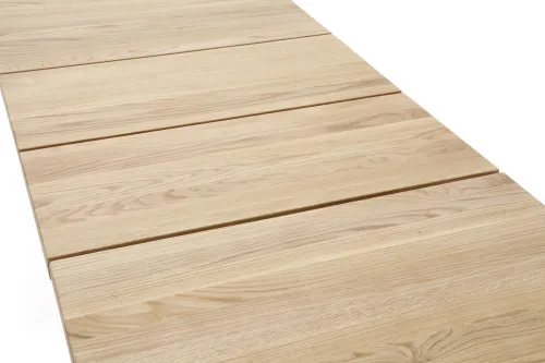 Esstisch Säulentisch Managua Bootsform | Eiche Bianco massiv | 140 x90 cm