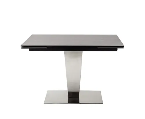 Esstisch Säulentisch Pesaro | anthrazit / Edelstahl | ausziehbar | 120(180) x 80