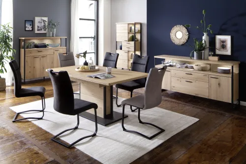 Esstisch Salerno | ausziehbar | 180(230)x100 | Balkeneiche Bianco