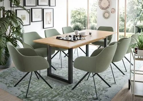 Esstisch Seattle | ausziehbar | Artisan Eiche / grau | 150(190)x80