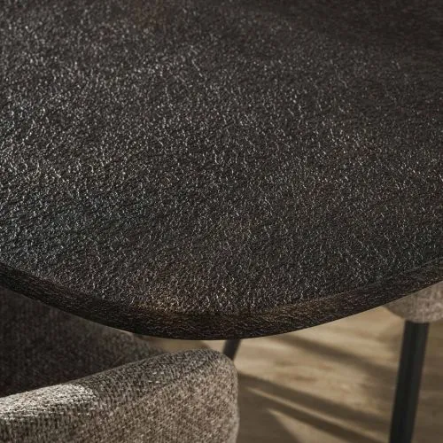 Esstisch Steja | 180 cm | oval | Metallic / grau