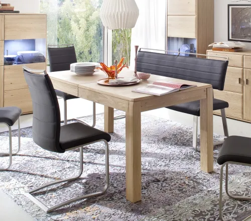 Esstisch Tarragona | ausziehbar | 160(260)x90 | Eiche Bianco