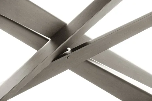 Esstisch Tesero | creme / Edelstahl | ausziehbar | 200(300) x 95