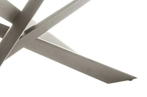 Esstisch Tesero | creme / Edelstahl | ausziehbar | 200(300) x 95