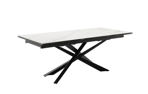 Esstisch Tesero | creme / schwarz | ausziehbar | 200(300) x 95