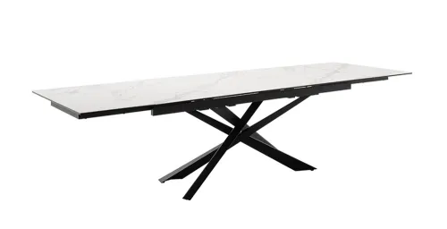 Esstisch Tesero | creme / schwarz | ausziehbar | 200(300) x 95