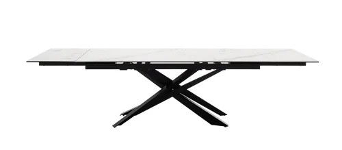 Esstisch Tesero | creme / schwarz | ausziehbar | 200(300) x 95