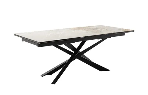 Esstisch Tesero | grau / schwarz | ausziehbar | 200(300) x 95