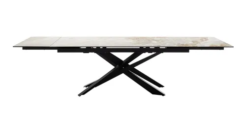 Esstisch Tesero | grau / schwarz | ausziehbar | 200(300) x 95