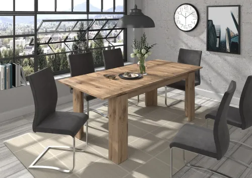 Esstisch Titan | Ausziehtisch | Nox Oak | 160 (200) x 90