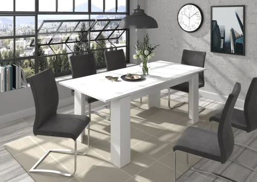 Esstisch Titan | Ausziehtisch | weiß | 160 (200) x 90