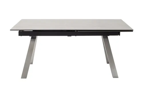 Esstisch Tobago | Edelstahl | hellgrau | ausziehbar | 180(260) x 95