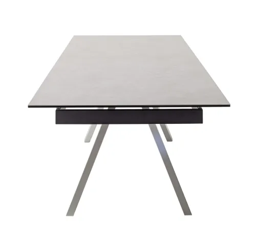 Esstisch Tobago | Edelstahl | hellgrau | ausziehbar | 180(260) x 95