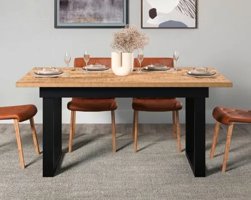 Esstisch Universal | 160 x 90 | Mango / Schwarz