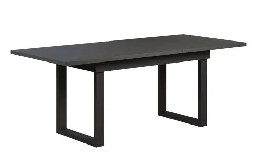 Esstisch Universal | ausziebar | 160 /200) x 90 | Anthrazit / Schwarz