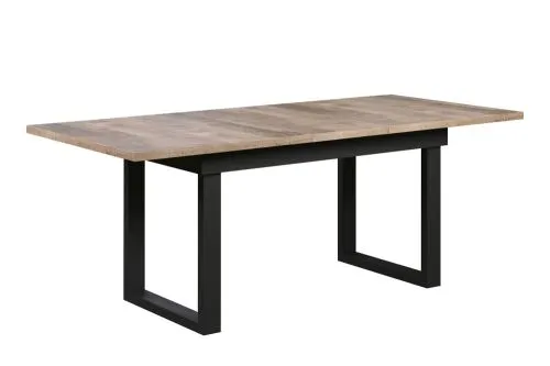 Esstisch Universal | ausziebar | 160 /200) x 90 | Eiche Tabak / Schwarz