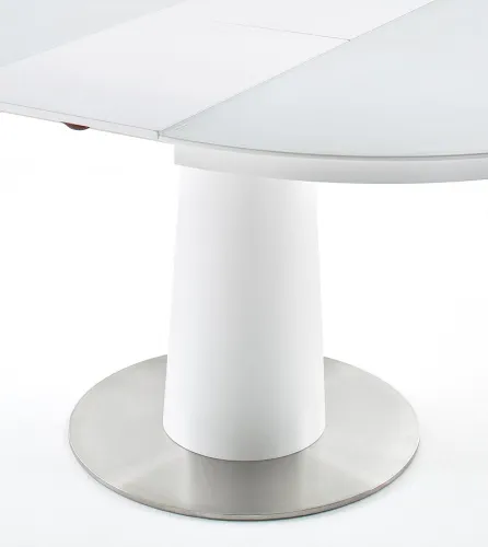 Esstisch Waris | weiß | rund | ausziehbar | Ø 120(160) cm