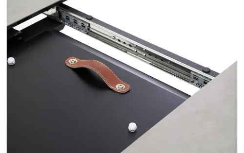 Esstisch Winnipeg | anthrazit | rund | ausziehbar | Ø 120(160) cm