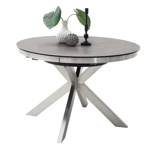 Esstisch Winnipeg | anthrazit | rund | ausziehbar | Ø 120(160) cm