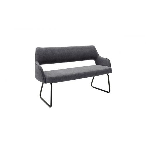 Esszimmerbank Bangor | Chenille Optik | 175 cm | dunkelgrau