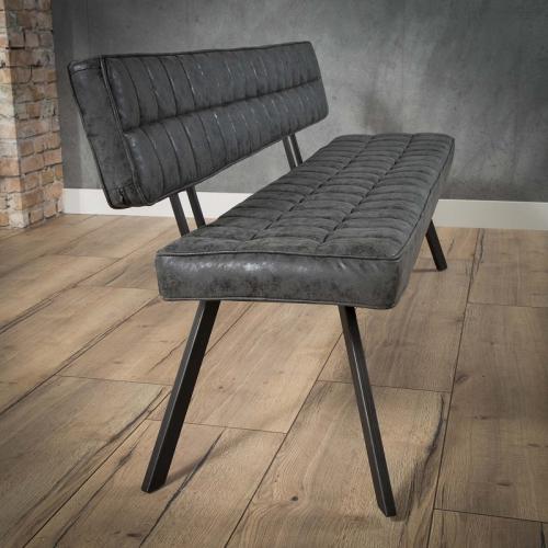 Esszimmerbank Josie | Kunstleder | schwarz | 150/180 | verschiedene Größen