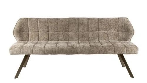 Esszimmerbank Muda | 180cm | Hoven-Stoff / Chenille | champagne-braun